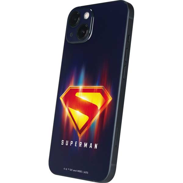 Superman 2025 Energy Shield Neon Emblem iPhone 15 Skin