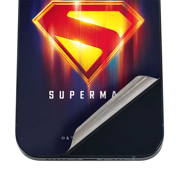 Superman 2025 Energy Shield Neon Emblem iPhone 16 Skin