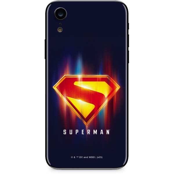 Superman 2025 Energy Shield Neon Emblem iPhone XR Skin