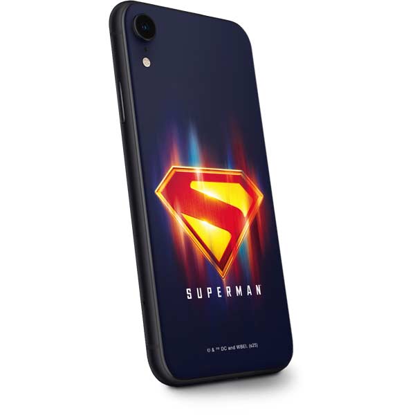 Superman 2025 Energy Shield Neon Emblem iPhone XR Skin