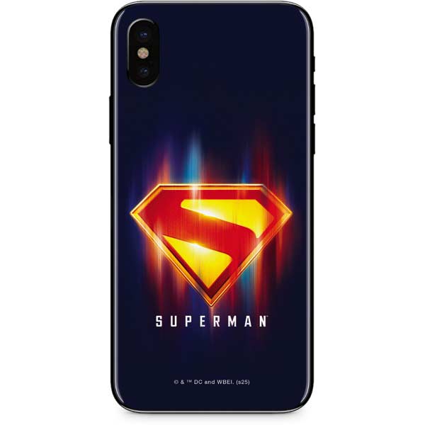 Superman 2025 Energy Shield Neon Emblem iPhone XS Max Skin