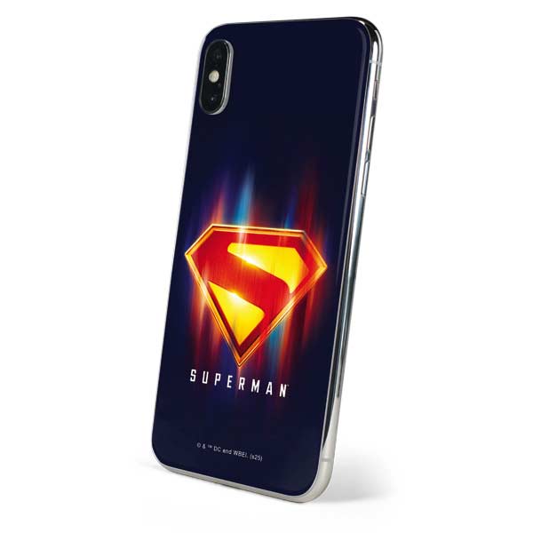 Superman 2025 Energy Shield Neon Emblem iPhone XS Max Skin