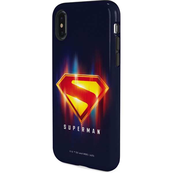 Superman 2025 Energy Shield Neon Emblem iPhone XS Pro Case