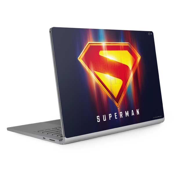 Superman 2025 Energy Shield Neon Emblem Surface Book 2 15in Skin