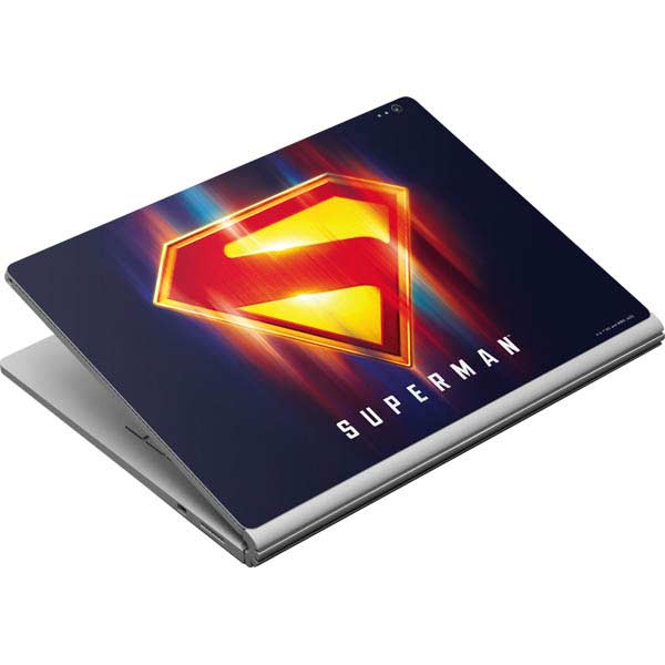 Superman 2025 Energy Shield Neon Emblem Surface Book Skin