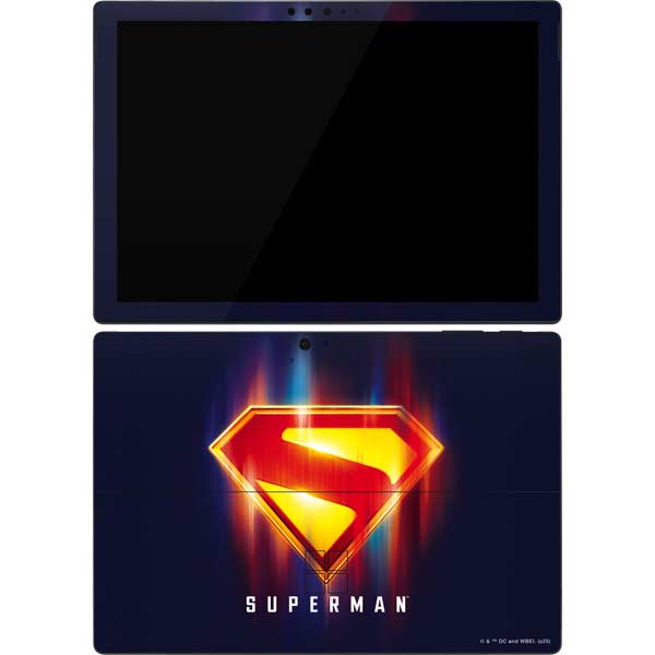 Superman 2025 Energy Shield Neon Emblem Surface Pro 7 Skin