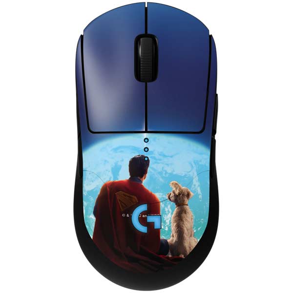 Superman 2025 Superman & Krypto watch the Earth G Pro Wireless Gaming Mouse Skin