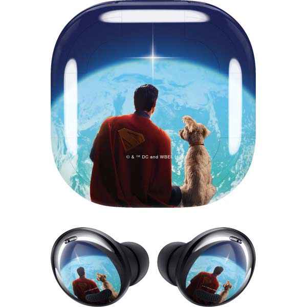 Superman 2025 Superman & Krypto watch the Earth Galaxy Buds Pro Skin