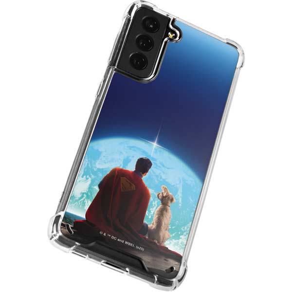 Superman 2025 Superman & Krypto watch the Earth Galaxy S21 5G Clear Case
