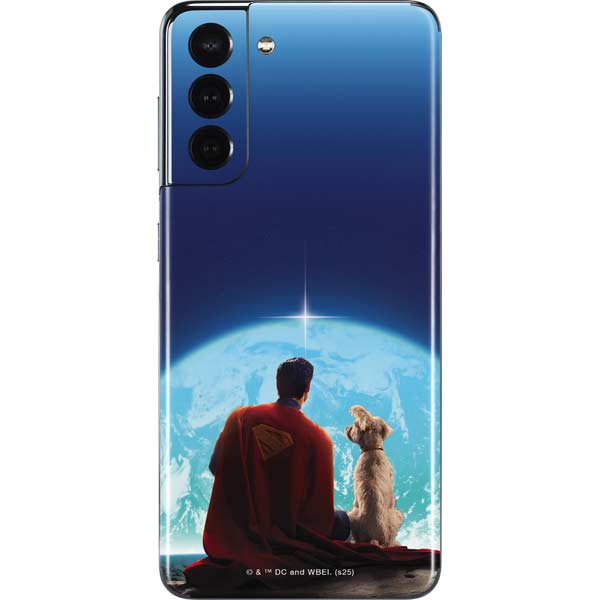 Superman 2025 Superman & Krypto watch the Earth Galaxy S21 5G Skin