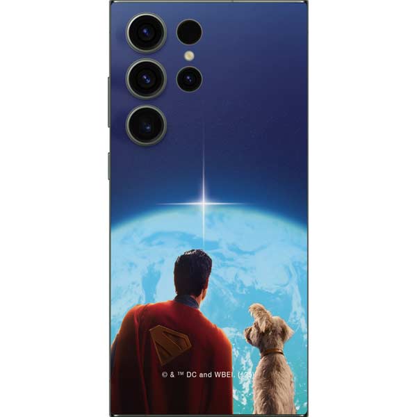 Superman 2025 Superman & Krypto watch the Earth Galaxy S24 Ultra Skin
