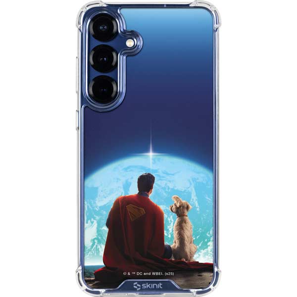 Superman 2025 Superman & Krypto watch the Earth Galaxy S25 Plus Clear Case