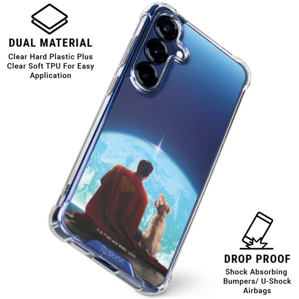 Superman 2025 Superman & Krypto watch the Earth Galaxy S25 Plus Clear Case