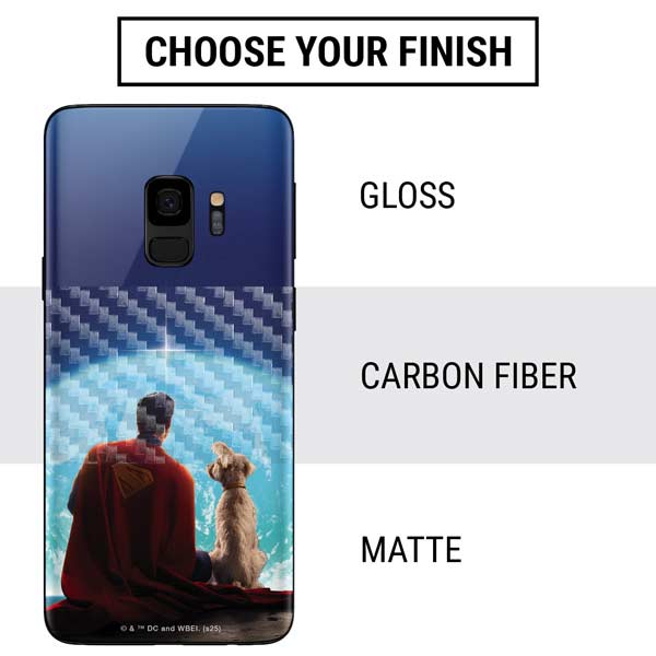 Superman 2025 Superman & Krypto watch the Earth Galaxy S9 Skin