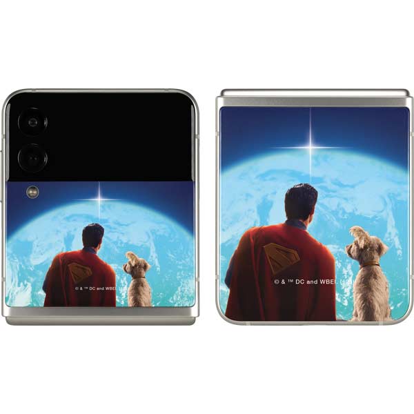 Superman 2025 Superman & Krypto watch the Earth Galaxy Z Flip3 5G Skin