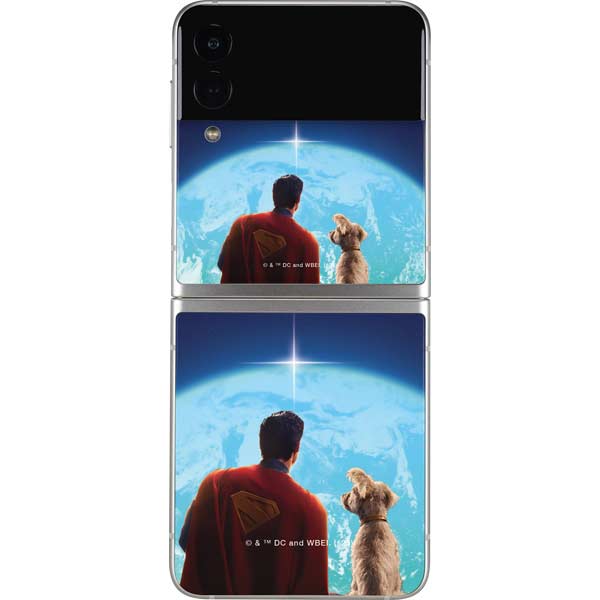 Superman 2025 Superman & Krypto watch the Earth Galaxy Z Flip3 5G Skin