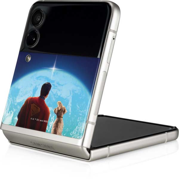 Superman 2025 Superman & Krypto watch the Earth Galaxy Z Flip3 5G Skin