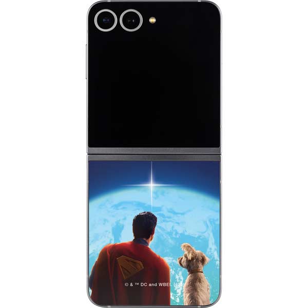 Superman 2025 Superman & Krypto watch the Earth Galaxy Z Flip6 Skin