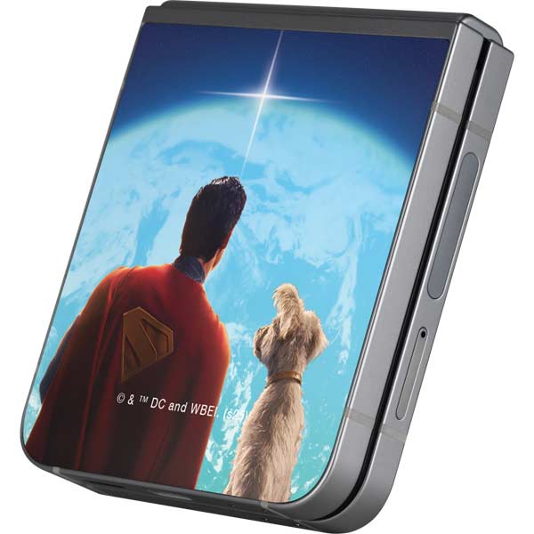 Superman 2025 Superman & Krypto watch the Earth Galaxy Z Flip6 Skin