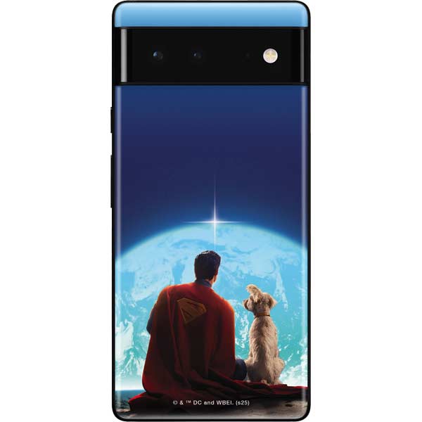 Superman 2025 Superman & Krypto watch the Earth Google Pixel 6 Skin