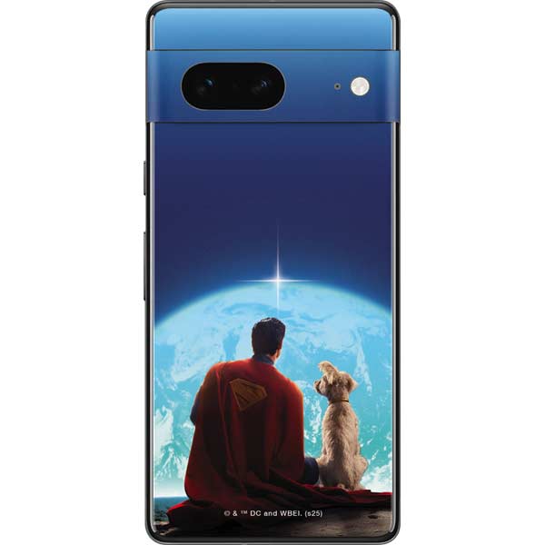 Superman 2025 Superman & Krypto watch the Earth Google Pixel 7 Skin