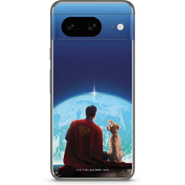 Superman 2025 Superman & Krypto watch the Earth Google Pixel 8 Skin