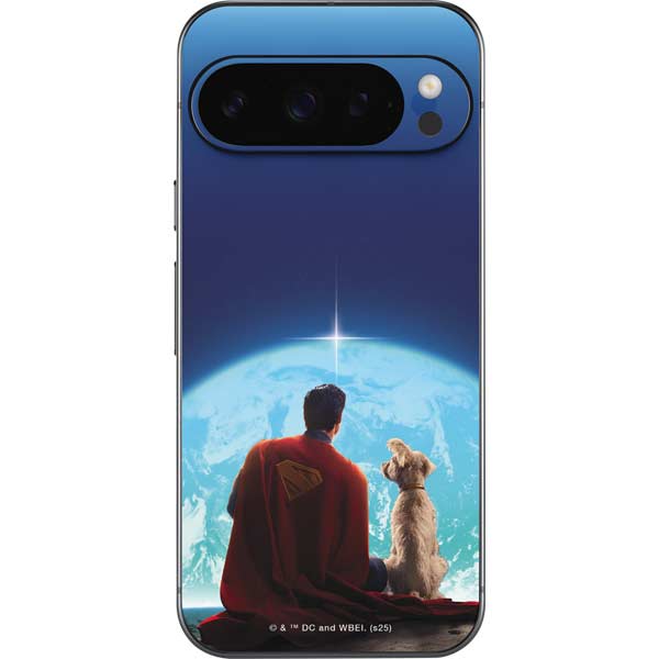 Superman 2025 Superman & Krypto watch the Earth Google Pixel 9 Pro Skin