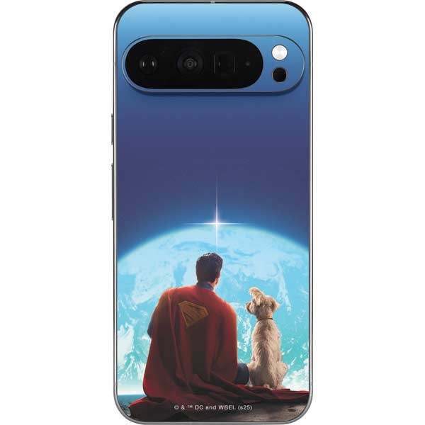 Superman 2025 Superman & Krypto watch the Earth Google Pixel 9 Pro XL Skin