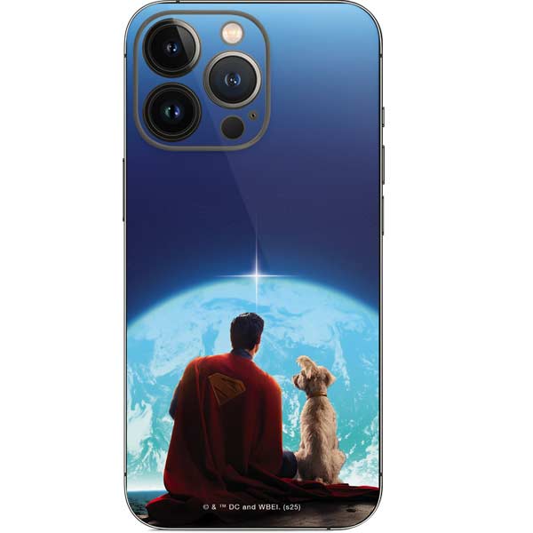 Superman 2025 Superman & Krypto watch the Earth iPhone 14 Pro Skin