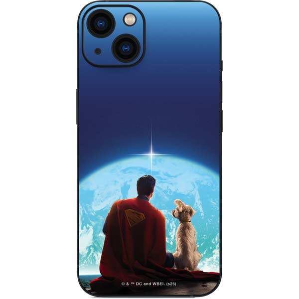 Superman 2025 Superman & Krypto watch the Earth iPhone 15 Plus Skin