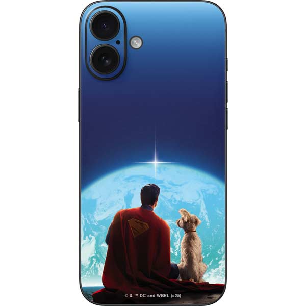 Superman 2025 Superman & Krypto watch the Earth iPhone 16 Plus Skin
