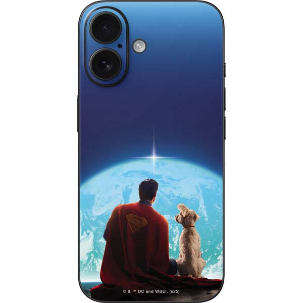 Superman 2025 Superman & Krypto watch the Earth iPhone 16 Skin