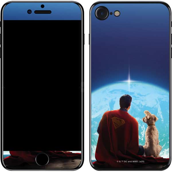 Superman 2025 Superman & Krypto watch the Earth iPhone SE (2nd & 3rd Gen) Skin
