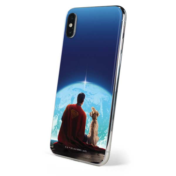 Superman 2025 Superman & Krypto watch the Earth iPhone X Skin
