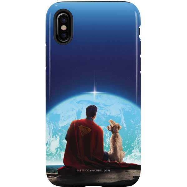 Superman 2025 Superman & Krypto watch the Earth iPhone XS Pro Case