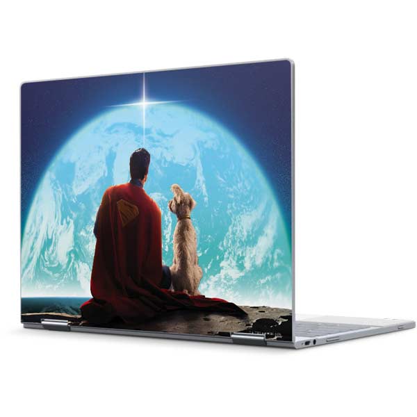 Superman 2025 Superman & Krypto watch the Earth Pixelbook Skin
