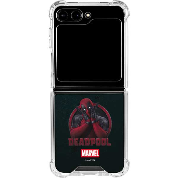 Marvel Deadpool Legacy Surprised Deadpool Galaxy Z Flip5 5G Clear Case