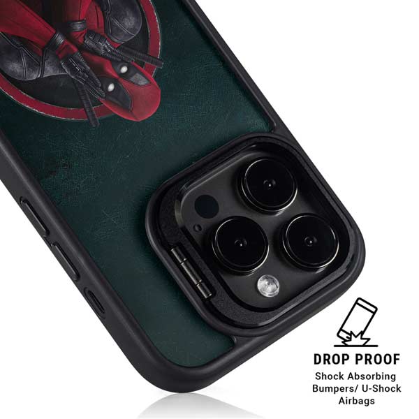 Marvel Deadpool Legacy Surprised Deadpool iPhone 16 Pro Kickstand Case