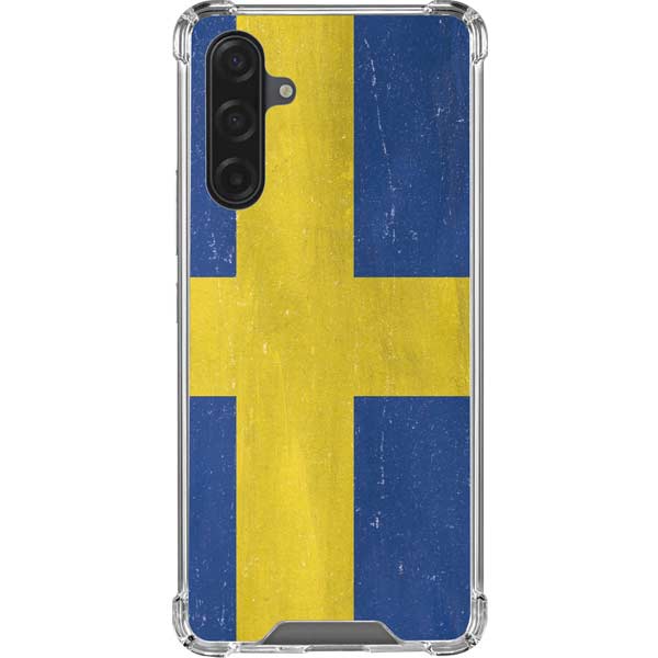Sweden Flag Distressed Galaxy Cases