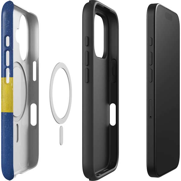 Sweden Flag Distressed iPhone 16 Plus Magsafe Impact Case