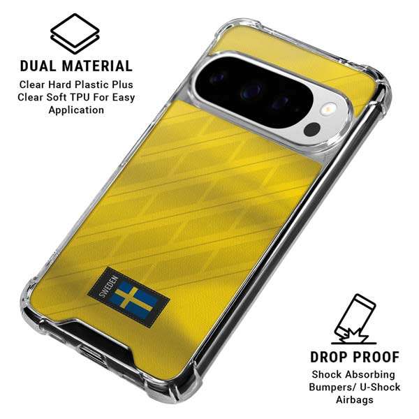 Sweden Soccer Flag Google Pixel 10 Pro Clear Case