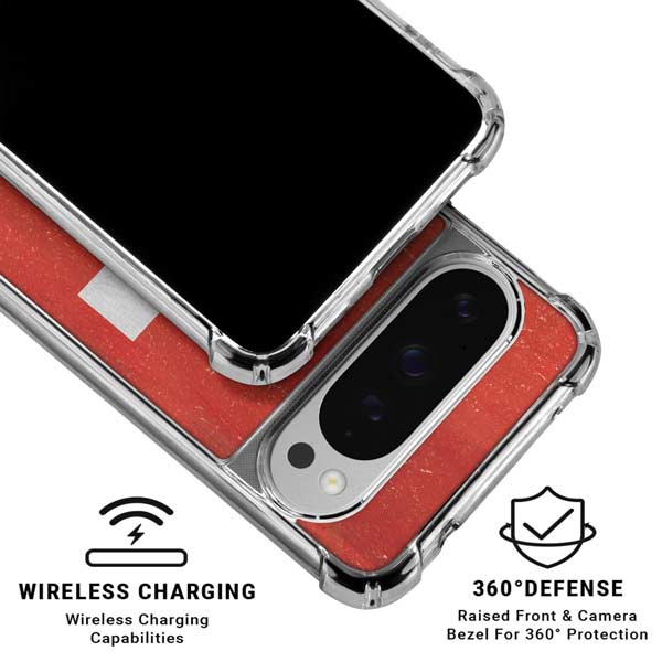 Switzerland Flag Distressed Google Pixel 10 Pro Clear Case