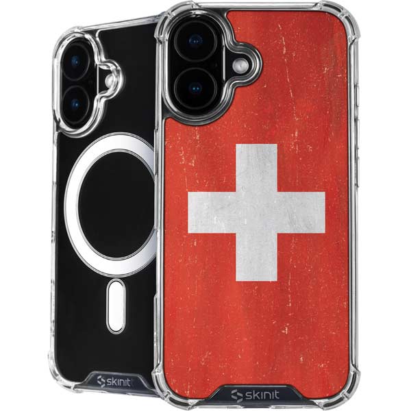 Switzerland Flag Distressed iPhone 17 MagSafe Case