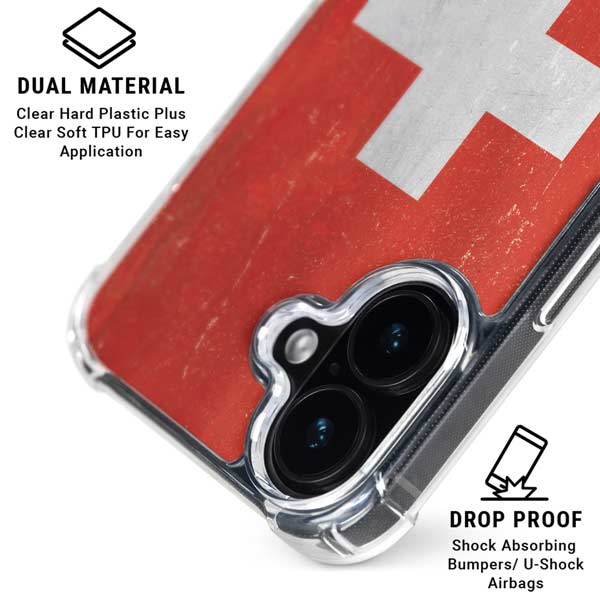Switzerland Flag Distressed iPhone 17 MagSafe Case