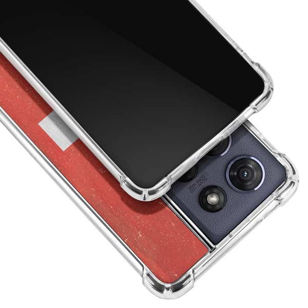 Switzerland Flag Distressed Moto G Power 5G (2025) Clear Case