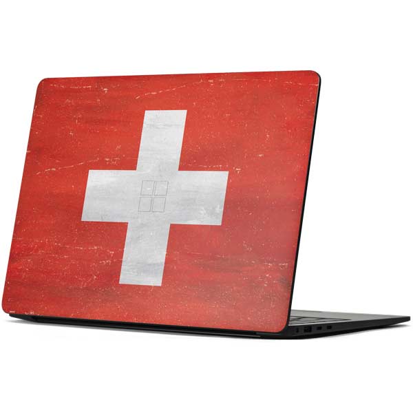 Switzerland Flag Distressed Surface Laptop 7 13.8in Skin