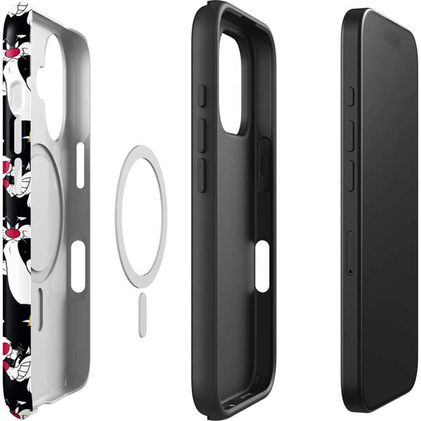 Looney Tunes Sylvester and Tweety Super Sized iPhone 16 Magsafe Impact Case