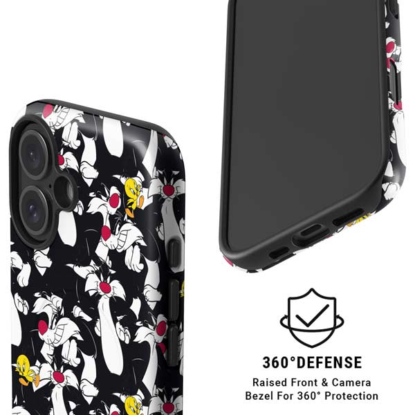 Looney Tunes Sylvester and Tweety Super Sized iPhone 16 Magsafe Impact Case