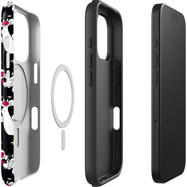 Looney Tunes Sylvester and Tweety Super Sized iPhone 16 Pro Magsafe Impact Case