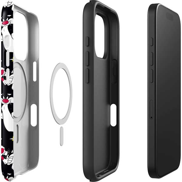 Looney Tunes Sylvester and Tweety Super Sized iPhone 16 Pro Max Magsafe Impact Case